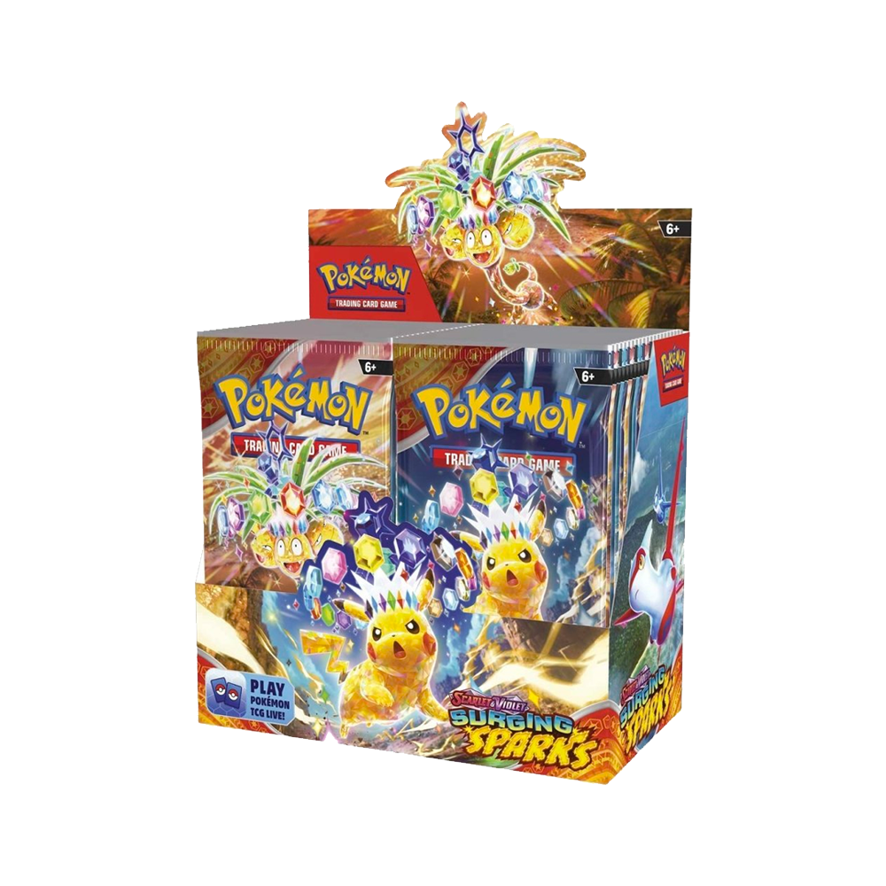pokemon booster box png Mega Evolution Chaos Rising and team up with more of these powerful Pokmon that boast devastating attacks and massive HP Pokemon TCG Surging Sparks Booster